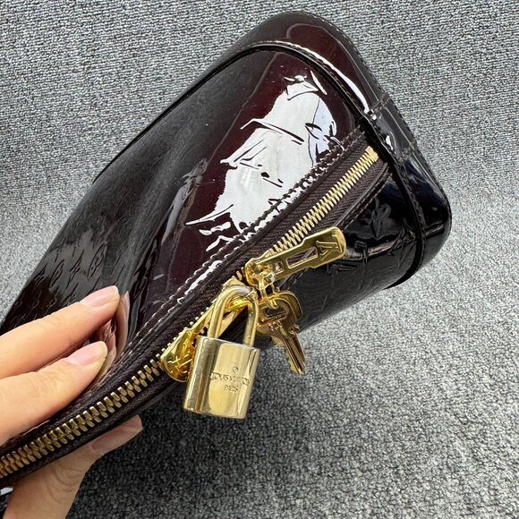 Louis Vuitton Alma PM Burgundy Patent Leather Tote fbcco585-101825 - Picture 4 of 15
